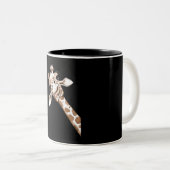 Neugierige Giraffe Funny Zoo Tierkostüm Geschenk Zweifarbige Tasse (VorderseiteRechts)