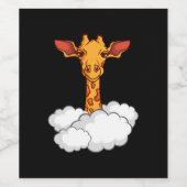 Neugierige Giraffe Funny Zoo Tierskizze Weinetikett (Einzelnes Label)