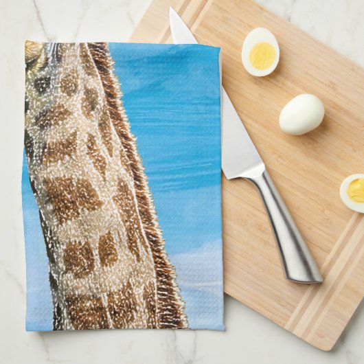 Neugierige Giraffe Geschirrtuch (Viertel Falte)