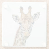 Neugierige Giraffe Glasuntersetzer (Rückseite)