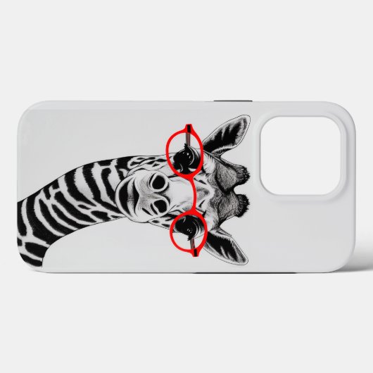 Neugierige Giraffe iPhone Case - Artistic Wildlife (Rückseite (Horizontal))