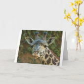 Neugierige Giraffe Karte (Gelbe Blume)