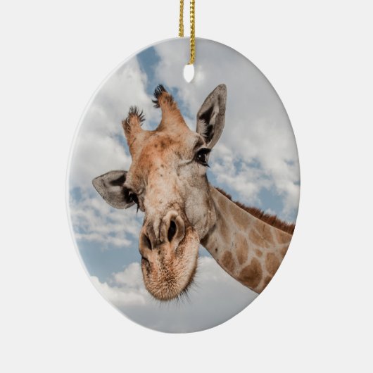 Neugierige Giraffe Keramik Ornament (Rechts)