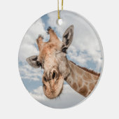 Neugierige Giraffe Keramik Ornament (Links)