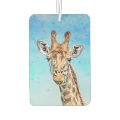 Neugierige Giraffe mit Blue Confetti Sky Autolufterfrischer (Rückseite)