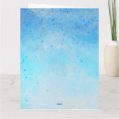 Neugierige Giraffe mit Blue Confetti Sky Karte (Rückseite)