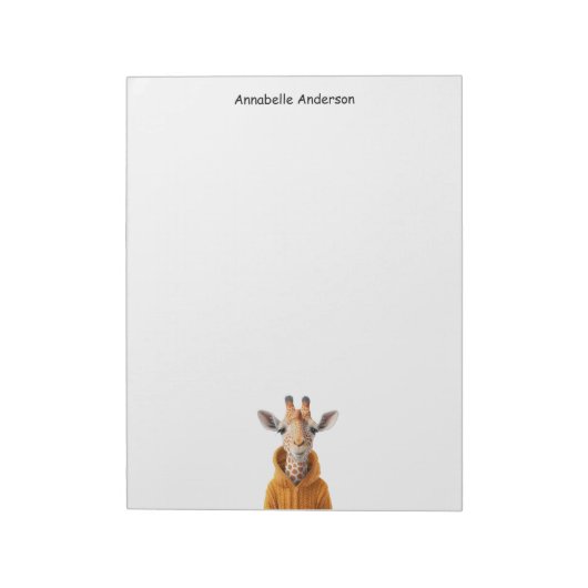 Neugierige Giraffe Notizblock (Rotiert)