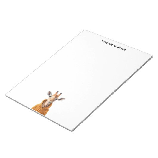 Neugierige Giraffe Notizblock (angewinkelt)