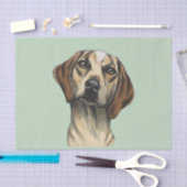 Neugierige Jagdhund-Wiedergabe Seidenpapier (Handwerk)