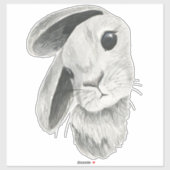 Neugierige Kaninchen-Babyausstattung Aufkleber (Blatt)
