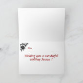 Neugierige Kardinal Bird Weihnachtskarte Feiertagskarte (Innenseite)