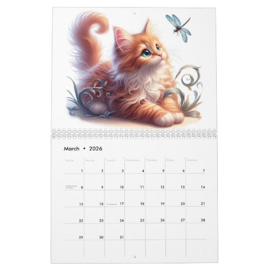 Neugierige Kätzchen Kalender (Mär 2026)