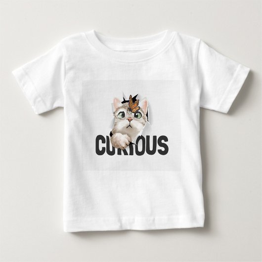 Neugierige Katze Baby T-shirt