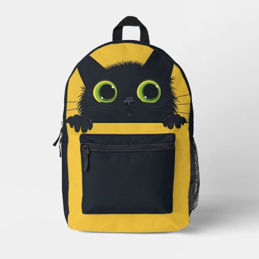 Neugierige Katze Bedruckter Rucksack (Vorderseite)