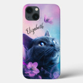 Neugierige Katze Case-Mate iPhone Hülle (Rückseite)