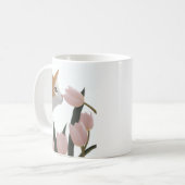 Neugierige Katze Frühlingsflor Kaffeetasse (Vorderseite Links)