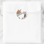 Neugierige Katze Frühlingsflor Runder Aufkleber (Tasche)