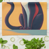 Neugierige Katze Geschirrtuch (Gefaltet)