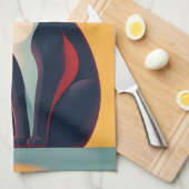 Neugierige Katze Geschirrtuch (Viertel Falte)