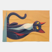 Neugierige Katze Geschirrtuch (Horizontal)