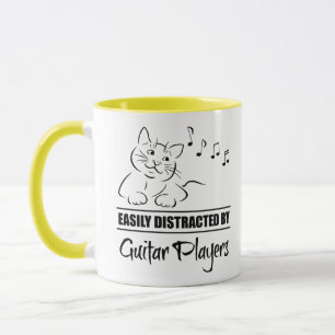 Neugierige Katze, leicht von Gitarrenspielern abge Tasse