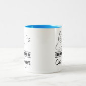 Neugierige Katze, leicht von Oud-Spielern abgelenk Zweifarbige Tasse (Mittel)