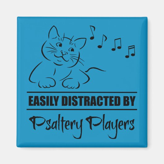Neugierige Katze, leicht von Psaltery-Spielern abg Magnet (Vorne)