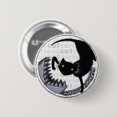 Neugierige Katze mit Falle Button (Vorne & Hinten)