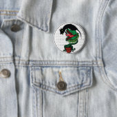 Neugierige Katze mit Fleisch fressender Pflanze Button (Beispiel)