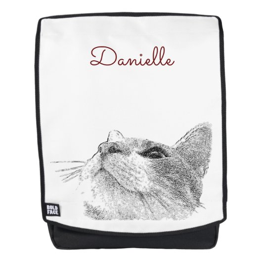 Neugierige Katze Rucksack (Vorderseite)