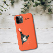 Neugierige Katze schaut hervor Case-Mate iPhone Hülle