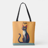 Neugierige Katze Tasche (Rückseite)