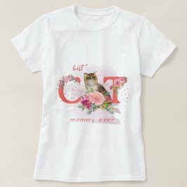 Neugierige Katze und Blume individuell anpassbar T-Shirt