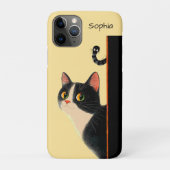 Neugierige Katze und hinterlistiger Wurm Case-Mate iPhone Hülle (Rückseite)
