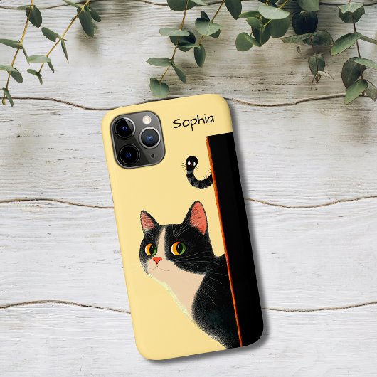 Neugierige Katze und hinterlistiger Wurm Case-Mate iPhone Hülle