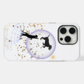 Neugierige Katze und Laufhund iPhone Hülle (Rückseite (Horizontal))