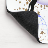 Neugierige Katze und Laufhund Mousepad (Ecke)