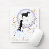 Neugierige Katze und Laufhund Mousepad (Mit Mouse)