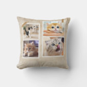 Neugierige Katzen Collage Kissen (Vorderseite)