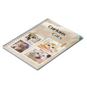 Neugierige Katzen Collage Notizblock (Linke Seite)