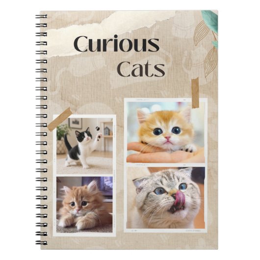 Neugierige Katzen Collage Notizblock (Vorderseite)