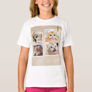 Neugierige Katzen Collage T-Shirt