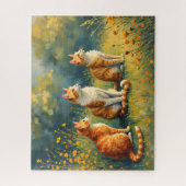Neugierige Katzen im Garten Puzzle (Vertikal)