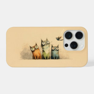 Neugierige Katzen – Whimsical Katzenkunst iPhone 15 Pro Hülle