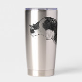 Neugierige Katzenstimmung Thermobecher (Vorderseite)
