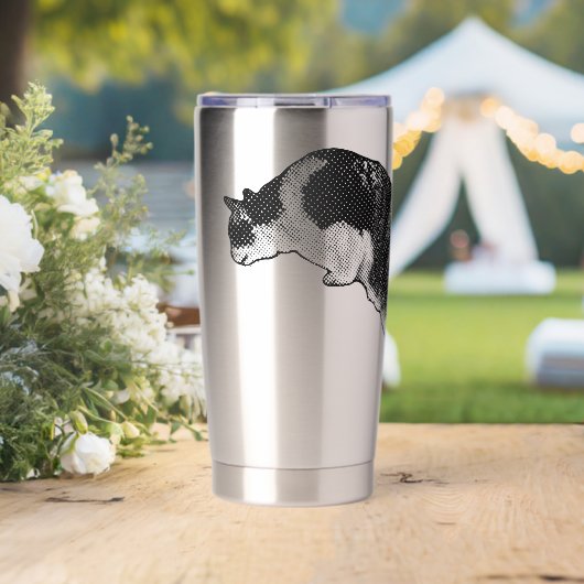 Neugierige Katzenstimmung Thermobecher (Hochzeit (gedreht))