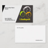 Neugierige Kindergesichts-Babysitter-Visitenkarte Visitenkarte (Vorne/Hinten)