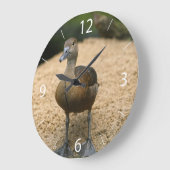 Neugierige kleine Ente Große Wanduhr (Winkel)