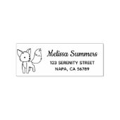 Neugierige kleine Fuchs-Adresse Gummistempel (Prägung)