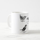 Neugierige kleine Vogelfreunde Kaffeetasse (Vorderseite Links)